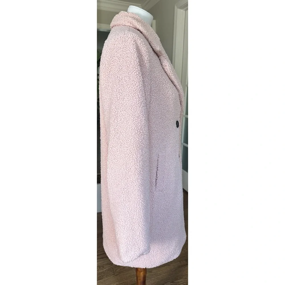 Art Class Sherpa Coat Pink Teddy Fleece Jacket Girls XL 14/16 Double Breasted - Picture 3 of 6